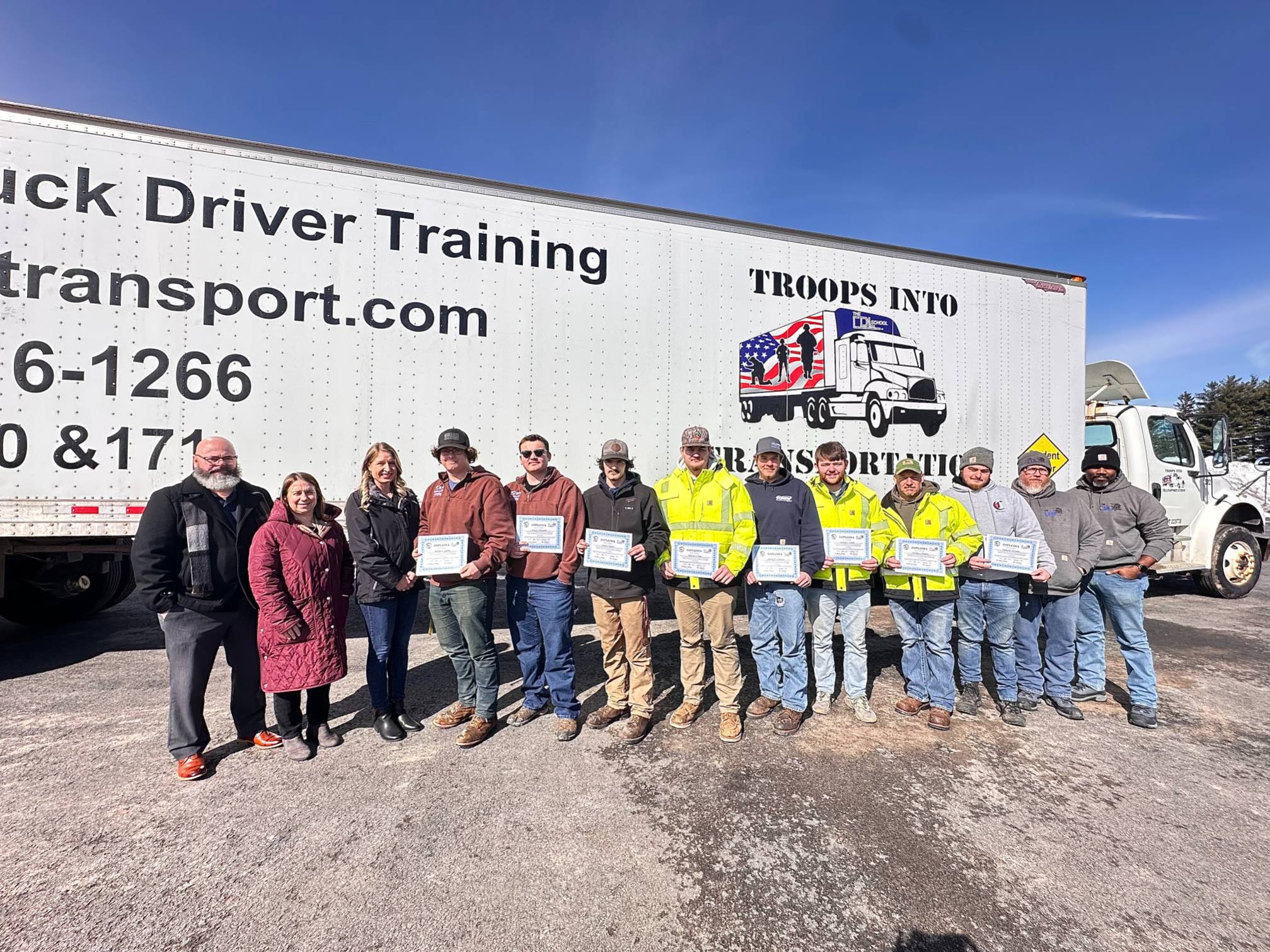 Image of Individuals Who Completed CDL Training