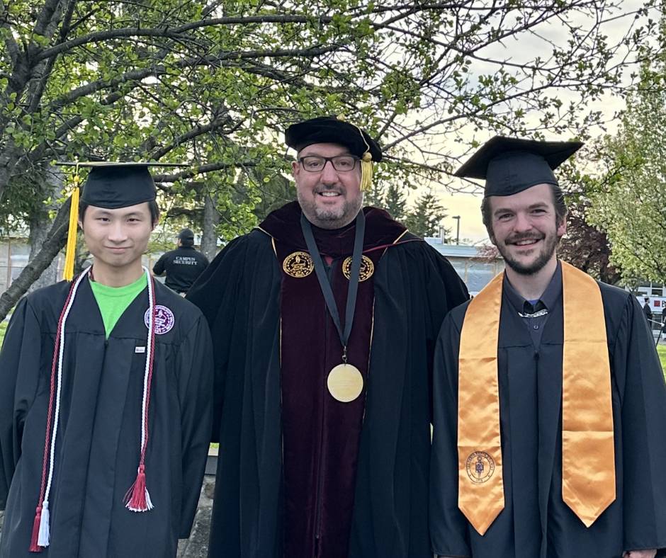 College President and Recipients of the Chancellor's Awards for Student Excellence