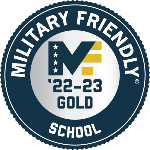 Image of military friendly gold badge