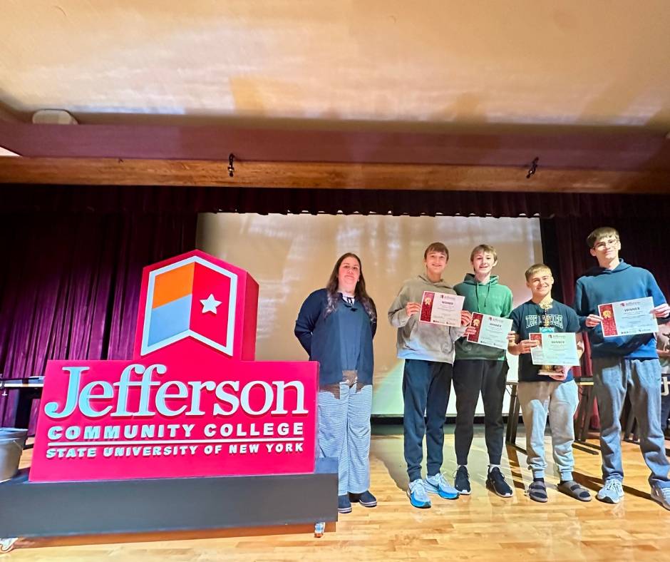 Spaghetti Bridge Building Competition - Image of 2nd Place Winning Team