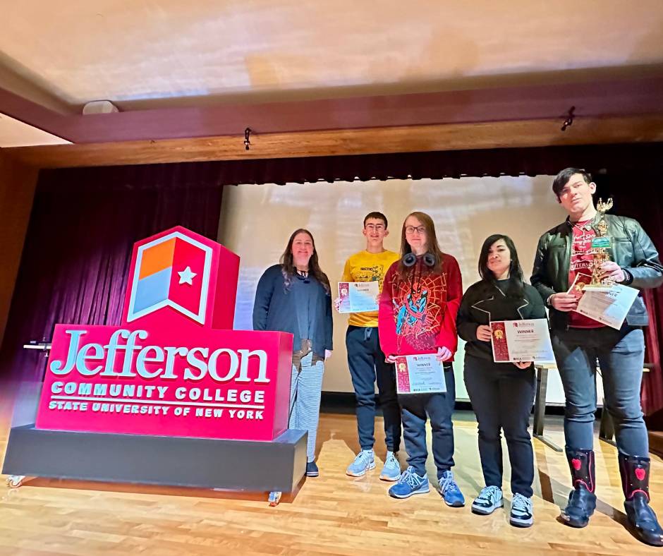 Spaghetti Bridge Building Competition - Image of 3rd Place Winning Team