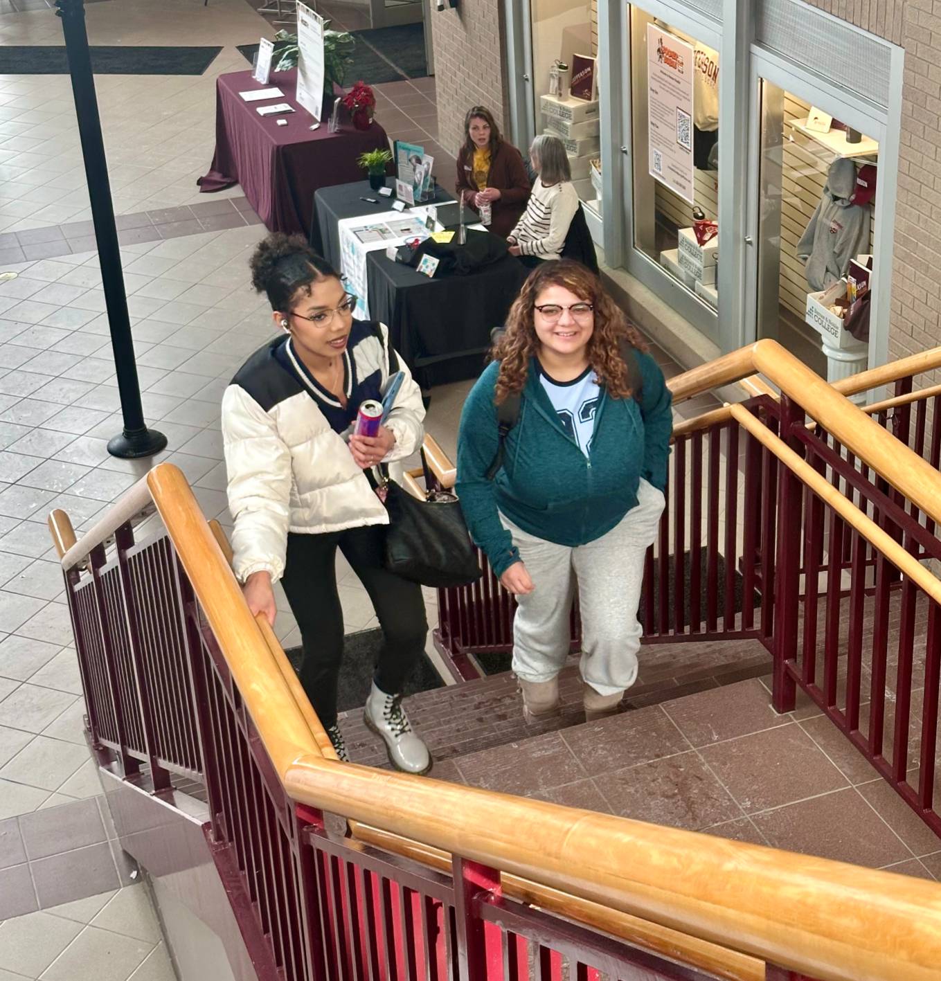 Image of Students Walking Up the Stairs