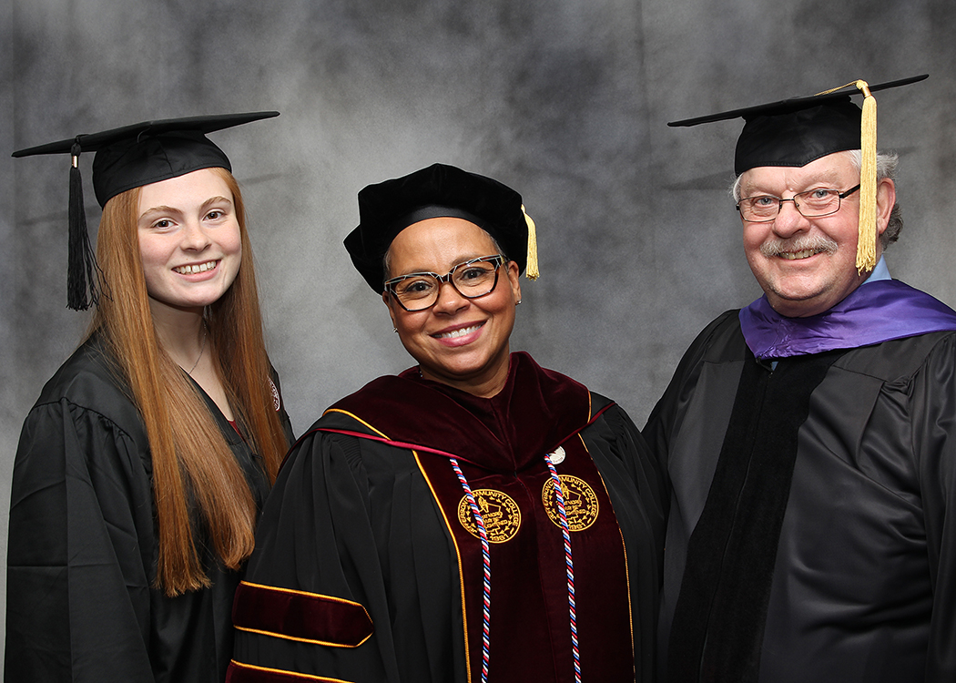 Image of Dr. Stone with Commencement Speakers