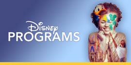 Disney College Program, woman smiling against blue background